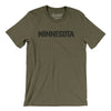Minnesota Military Stencil Men/Unisex T-Shirt-Heather Olive-Allegiant Goods Co. Vintage Sports Apparel