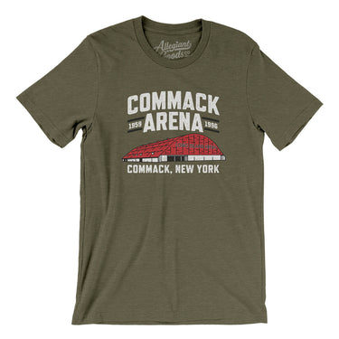 Commack Arena Men/Unisex T-Shirt-Heather Olive-Allegiant Goods Co. Vintage Sports Apparel