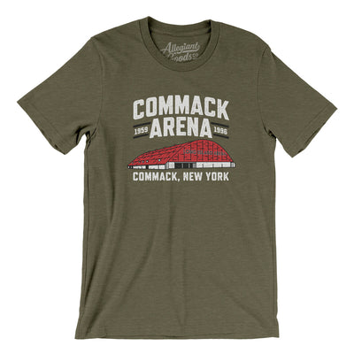 Commack Arena Men/Unisex T-Shirt-Heather Olive-Allegiant Goods Co. Vintage Sports Apparel