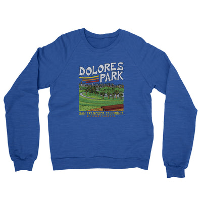 Dolores Park Midweight French Terry Crewneck Sweatshirt-Heather Royal-Allegiant Goods Co. Vintage Sports Apparel