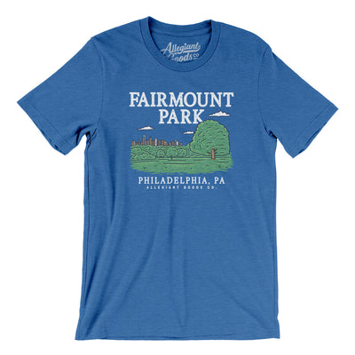 Fairmount Park Men/Unisex T-Shirt-Heather True Royal-Allegiant Goods Co. Vintage Sports Apparel