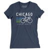Chicago Cycling Women's T-Shirt-Indigo-Allegiant Goods Co. Vintage Sports Apparel