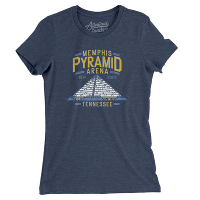 Memphis Pyramid Arena Women's T-Shirt-Indigo-Allegiant Goods Co. Vintage Sports Apparel