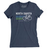 North Dakota Cycling Women's T-Shirt-Indigo-Allegiant Goods Co. Vintage Sports Apparel