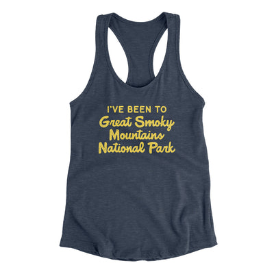 I've Been To Great Smoky Mountains National Park Women's Racerback Tank-Indigo-Allegiant Goods Co. Vintage Sports Apparel