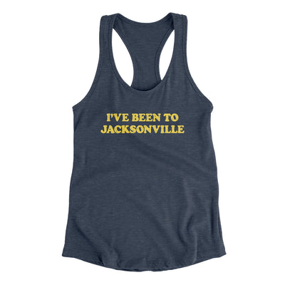 I've Been To Jacksonville Women's Racerback Tank-Indigo-Allegiant Goods Co. Vintage Sports Apparel