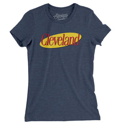 Cleveland Seinfeld Women's T-Shirt-Indigo-Allegiant Goods Co. Vintage Sports Apparel