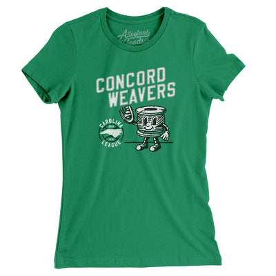 Concord Weavers Women's T-Shirt-Kelly Green-Allegiant Goods Co. Vintage Sports Apparel