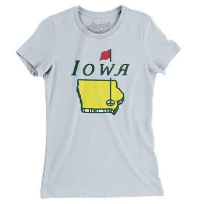Iowa Golf Women's T-Shirt-Light Blue-Allegiant Goods Co. Vintage Sports Apparel