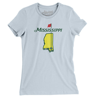Mississippi Golf Women's T-Shirt-Light Blue-Allegiant Goods Co. Vintage Sports Apparel