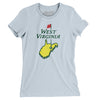 West Virginia Golf Women's T-Shirt-Light Blue-Allegiant Goods Co. Vintage Sports Apparel