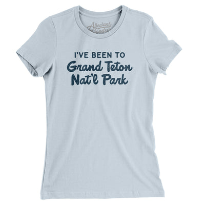 I've Been To Grand Teton National Park Women's T-Shirt-Light Blue-Allegiant Goods Co. Vintage Sports Apparel