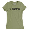 Wyoming Military Stencil Women's T-Shirt-Light Olive-Allegiant Goods Co. Vintage Sports Apparel