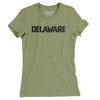 Delaware Military Stencil Women's T-Shirt-Light Olive-Allegiant Goods Co. Vintage Sports Apparel