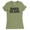 Rhode Island Military Stencil Women's T-Shirt-Light Olive-Allegiant Goods Co. Vintage Sports Apparel
