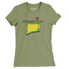 Connecticut Golf Women's T-Shirt-Light Olive-Allegiant Goods Co. Vintage Sports Apparel