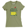 North Dakota Golf Women's T-Shirt-Light Olive-Allegiant Goods Co. Vintage Sports Apparel