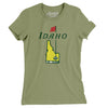 Idaho Golf Women's T-Shirt-Light Olive-Allegiant Goods Co. Vintage Sports Apparel