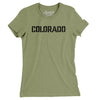 Colorado Military Stencil Women's T-Shirt-Light Olive-Allegiant Goods Co. Vintage Sports Apparel