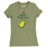 West Virginia Golf Women's T-Shirt-Light Olive-Allegiant Goods Co. Vintage Sports Apparel