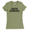 South Carolina Military Stencil Women's T-Shirt-Light Olive-Allegiant Goods Co. Vintage Sports Apparel