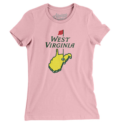 West Virginia Golf Women's T-Shirt-Light Pink-Allegiant Goods Co. Vintage Sports Apparel