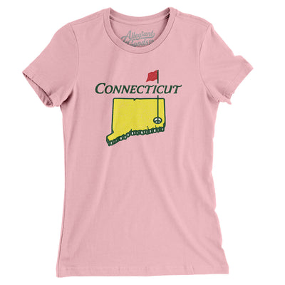Connecticut Golf Women's T-Shirt-Light Pink-Allegiant Goods Co. Vintage Sports Apparel