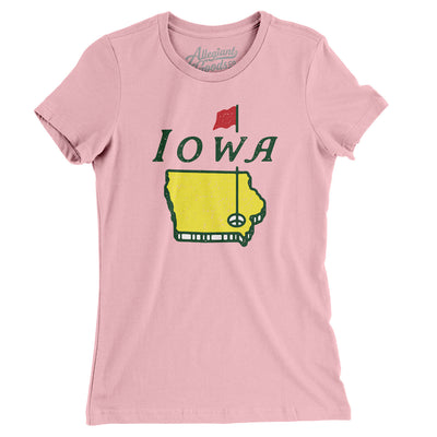 Iowa Golf Women's T-Shirt-Light Pink-Allegiant Goods Co. Vintage Sports Apparel