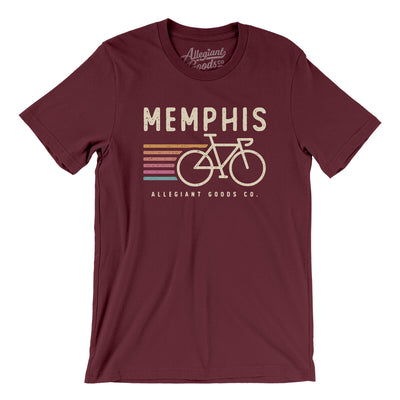 Memphis Cycling Men/Unisex T-Shirt-Maroon-Allegiant Goods Co. Vintage Sports Apparel
