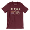 Alaska Cycling Men/Unisex T-Shirt-Maroon-Allegiant Goods Co. Vintage Sports Apparel