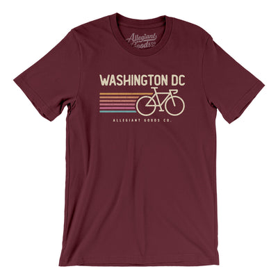 Washington Dc Cycling Men/Unisex T-Shirt-Maroon-Allegiant Goods Co. Vintage Sports Apparel