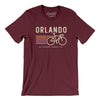 Orlando Cycling Men/Unisex T-Shirt-Maroon-Allegiant Goods Co. Vintage Sports Apparel