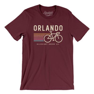 Orlando Cycling Men/Unisex T-Shirt-Maroon-Allegiant Goods Co. Vintage Sports Apparel