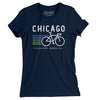 Chicago Cycling Women's T-Shirt-Midnight Navy-Allegiant Goods Co. Vintage Sports Apparel