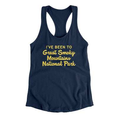 I've Been To Great Smoky Mountains National Park Women's Racerback Tank-Midnight Navy-Allegiant Goods Co. Vintage Sports Apparel