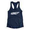 Tennessee State Shape Text Women's Racerback Tank-Midnight Navy-Allegiant Goods Co. Vintage Sports Apparel