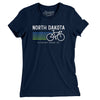 North Dakota Cycling Women's T-Shirt-Midnight Navy-Allegiant Goods Co. Vintage Sports Apparel