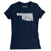 Oklahoma State Shape Text Women's T-Shirt-Midnight Navy-Allegiant Goods Co. Vintage Sports Apparel