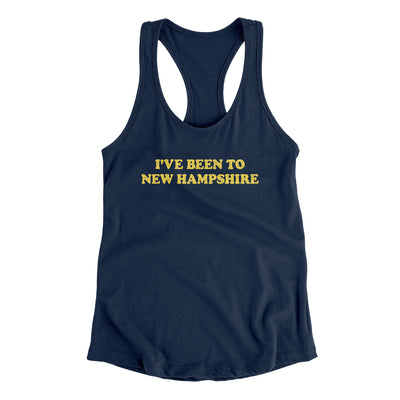 I've Been To New Hampshire Women's Racerback Tank-Midnight Navy-Allegiant Goods Co. Vintage Sports Apparel