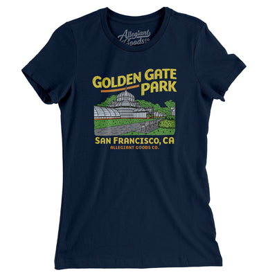 Golden Gate Park Women's T-Shirt-Midnight Navy-Allegiant Goods Co. Vintage Sports Apparel
