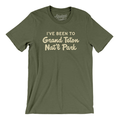 I've Been To Grand Teton National Park Men/Unisex T-Shirt-Military Green-Allegiant Goods Co. Vintage Sports Apparel