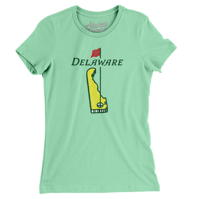 Delaware Golf Women's T-Shirt-Mint-Allegiant Goods Co. Vintage Sports Apparel