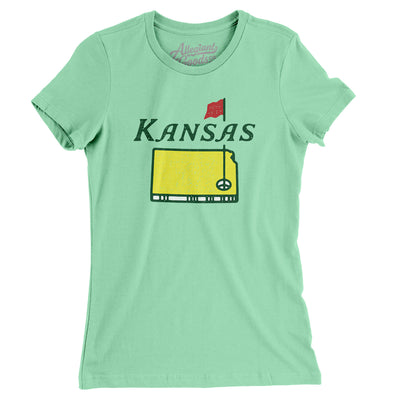 Kansas Golf Women's T-Shirt-Mint-Allegiant Goods Co. Vintage Sports Apparel