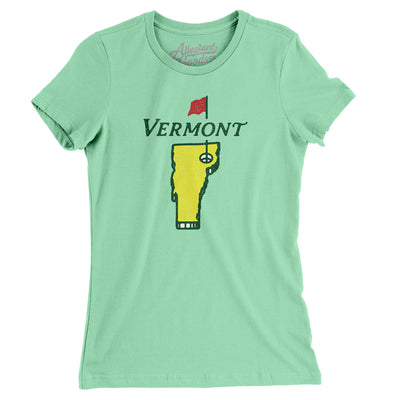 Vermont Golf Women's T-Shirt-Mint-Allegiant Goods Co. Vintage Sports Apparel