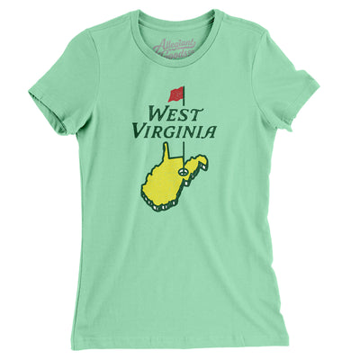West Virginia Golf Women's T-Shirt-Mint-Allegiant Goods Co. Vintage Sports Apparel
