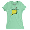 Connecticut Golf Women's T-Shirt-Mint-Allegiant Goods Co. Vintage Sports Apparel