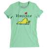 Virginia Golf Women's T-Shirt-Mint-Allegiant Goods Co. Vintage Sports Apparel