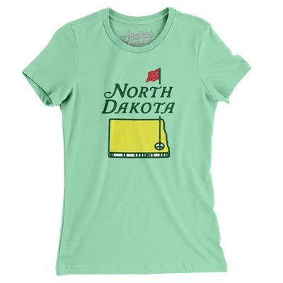 North Dakota Golf Women's T-Shirt-Mint-Allegiant Goods Co. Vintage Sports Apparel