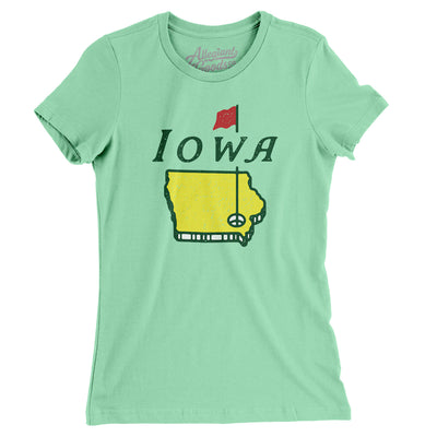 Iowa Golf Women's T-Shirt-Mint-Allegiant Goods Co. Vintage Sports Apparel