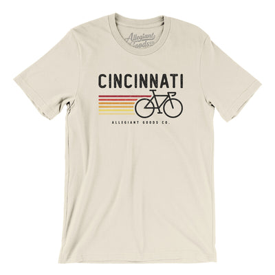 Cincinnati Cycling Men/Unisex T-Shirt-Natural-Allegiant Goods Co. Vintage Sports Apparel